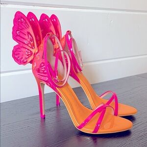 NWOT-Sophia Webster Chiara Embroidered Butterfly High Heel Sandals - Size 37.5